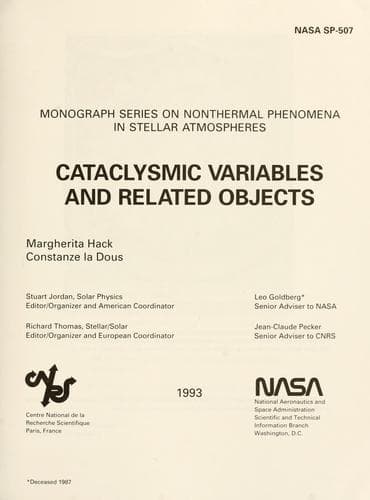 Tapa de Cataclysmic variables and related objects