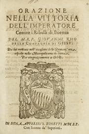 Tapa de Orazione nella vittoria dell'imperatore contro i ribelli di Boemia