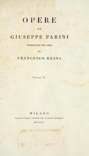 Tapa de Opere di Giuseppe Parini