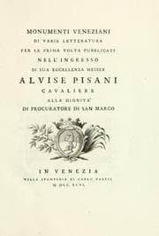 Tapa de Monumenti veneziani di varia letteratura