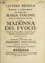 Tapa de Lettera istorica contenente il prodigio operato in Forlì da Maria Vergine