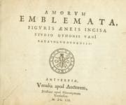 Tapa de Amorum emblemata, figuris aeneis incisa