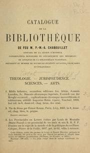 Tapa de Bibliothèque de feu M. P.-M.-A. Chabouillet