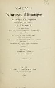 Tapa de Catalogue de peintures, d'estampes et objets d'art japonais