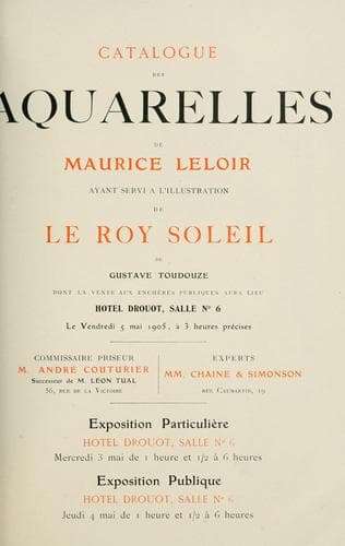 Tapa de Aquarelles de Maurice Leloir