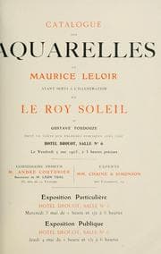 Tapa de Aquarelles de Maurice Leloir