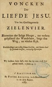 Tapa de Voncken der liefde Jesu, van het Godtbegerende zielenvier