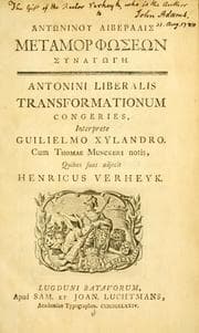 Tapa de Antoninou Liberalis Metamorphaseon synagoge =
