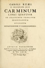 Tapa de Caroli Ruaei e Societate Jesu Carminum libri quatuor