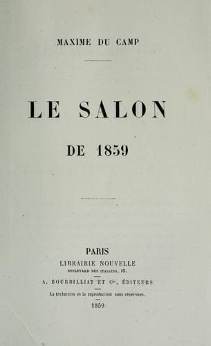 Tapa de Le Salon de 1859