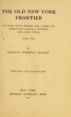 Tapa de The old New York frontier