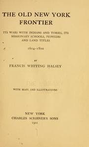 Tapa de The old New York frontier