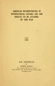Tapa de American inconsistencies in international affairs and the objects to be attained by this war