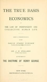 Tapa de The true basis of economics