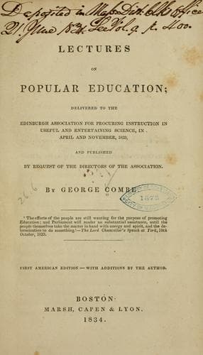 Tapa de Lectures on popular education