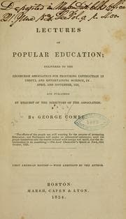 Tapa de Lectures on popular education