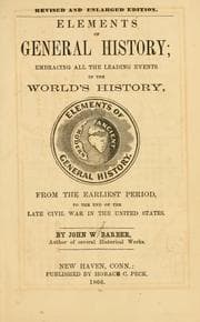 Tapa de ...Elements of general history
