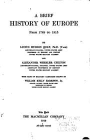 Tapa de A brief history of Europe from 1789-1815