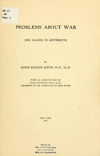 Tapa de Problems about war for classes in arithmetic