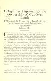 Tapa de Obligations imposed by the ownership of cut-over lands
