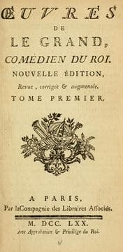 Tapa de uvres de Le Grand, comédien du roi