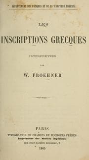 Tapa de Les inscriptions grecques