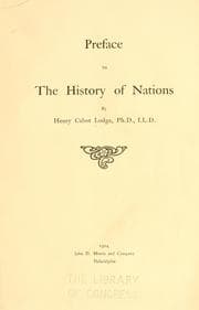 Tapa de Preface to The history of nations..