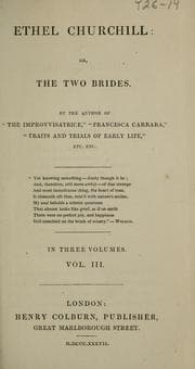 Tapa de Ethel Churchill, or, The two brides