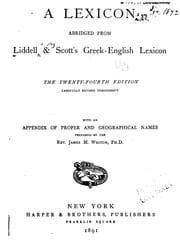 Tapa de A Lexicon Abridged from Liddell and Scott's Greek-English Lexicon
