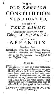 Tapa de The Old English Constitution Vindicated and Set in a True Light: Offer'd to the Consideration of ..