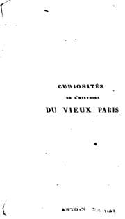 Tapa de Curiosités de l'histoire du vieux Paris