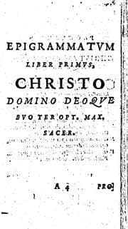 Tapa de Epigrammatum libri tres: Auctoritate maiorum