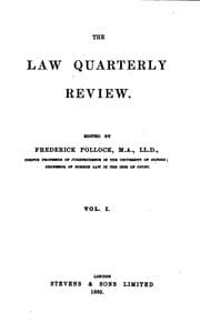 Tapa de THE LAW QUARTERLY REVIEW.