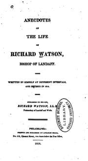 Tapa de Anecdotes of the Life of Richard Watson, Bishop of Landaff