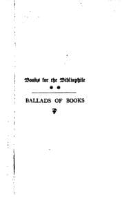 Tapa de Ballads of Books