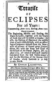 Tapa de A Treatise of Eclipses for 26 Years: Commencing Anno 1715. Ending Anno 1740