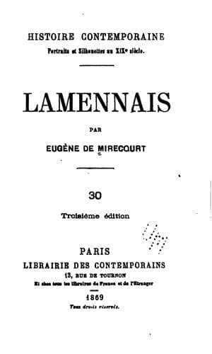 Tapa de Lamennais