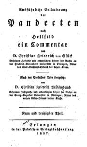 Tapa de Ausführliche Erläuterung der Pandecten nach Hellfeld: Ein Commentar
