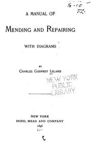 Tapa de A Manual of Mending & Repairing: With Diagrams