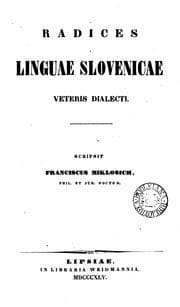 Tapa de Radices linguae Slovenicae veteris dialecti