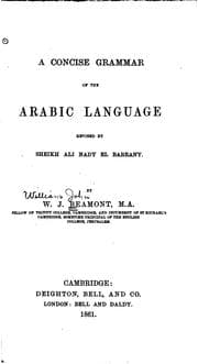 Tapa de A Concise Grammar of the Arabic Language