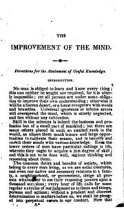 Tapa de The Improvement of the Mind