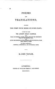 Tapa de Poems and Translations: Including the First Four Books of Ovid's Fasti