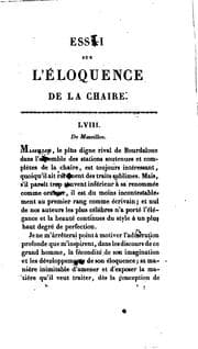 Tapa de Essai sur l'éloquence de la chaire, panégyriques, éloge et discours