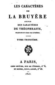 Tapa de Les caractères de La Bruyère: suivis des Caractères de Théophraste