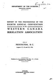 Tapa de Report of Proceedings of the ... Annual Convention of the Western Canada ...