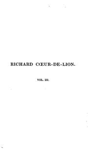 Tapa de A history of the life of Richard Cœur-de-lion, king of England