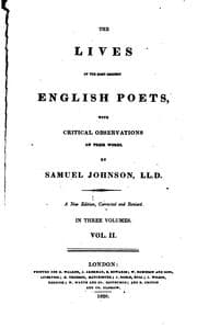Tapa de The lives of the most eminent English poets, with critical observations on ...