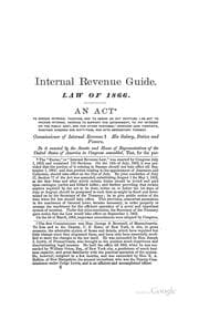 Tapa de Emerson's Internal Revenue Guide, 1867