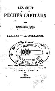 Tapa de Les sept péchés capitaux: l'avarice; la gourmandise